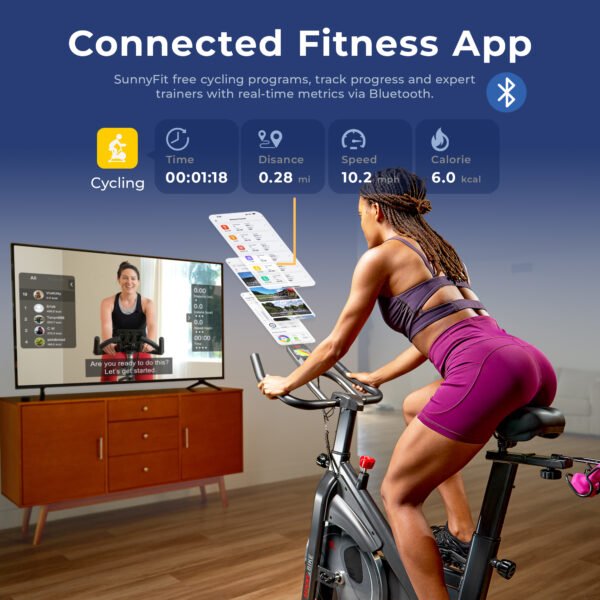 Sunny Health & Fitness Indoor Cycling Bike - Image 3