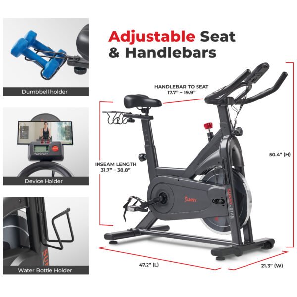 Sunny Health & Fitness Indoor Cycling Bike - Image 6