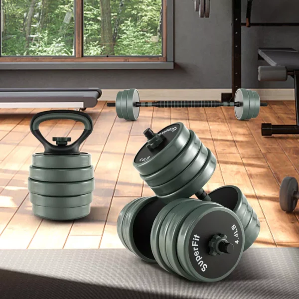 Costway 4 in 1 Adjustable Weight Dumbbell Set 47lbs Free Weight Set withConnector Home Gym - Image 2