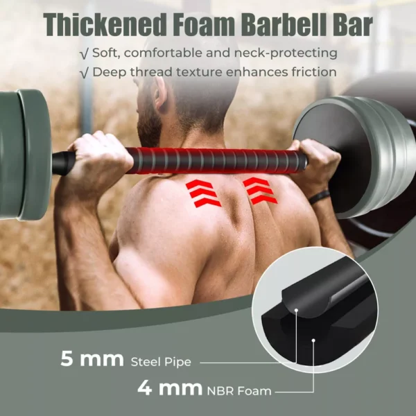Costway 4 in 1 Adjustable Weight Dumbbell Set 47lbs Free Weight Set withConnector Home Gym - Image 3