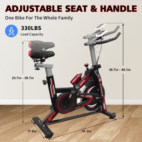 Indoor Exercise Bike, Stationary Cycling Bike - Image 3