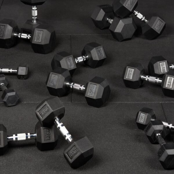 Mirafit Hex Dumbbell Set & 3 Tier Weight Rack - Image 6