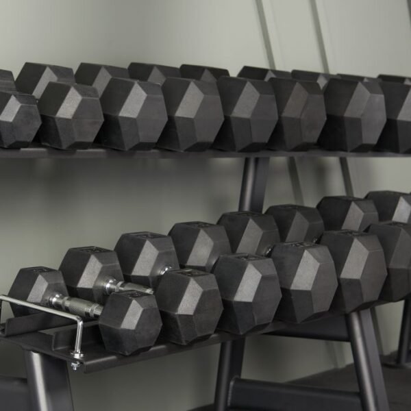 Mirafit Hex Dumbbell Set with Storage Rack - Image 5