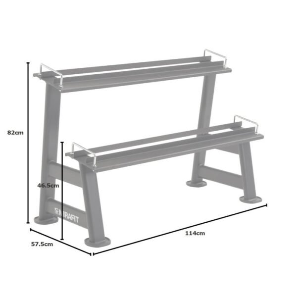 Mirafit Hex Dumbbell Set with Storage Rack - Image 6