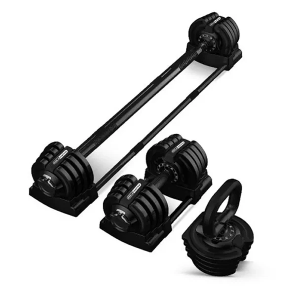 HolaHatha 3-in-1 Multifunctional Adjustable Dumbbell Set with Safety-Locking System - Image 2