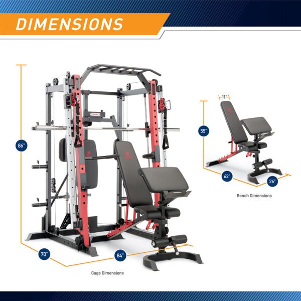 Marcy Smith Machine / Cage System with Pull-Up Bar and Landmine Station | SM-4033 - Image 2
