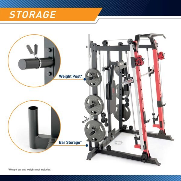 Marcy Smith Machine / Cage System with Pull-Up Bar and Landmine Station | SM-4033 - Image 3